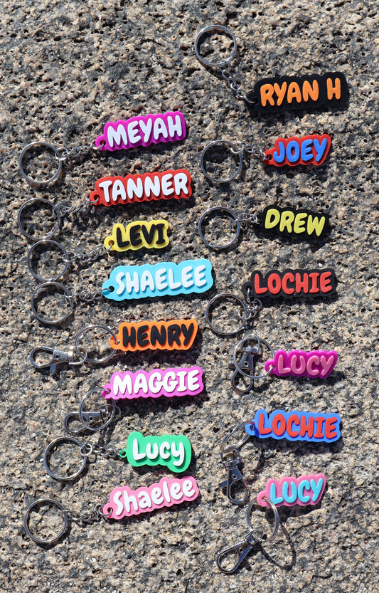 Personalised Name Tag Keychain