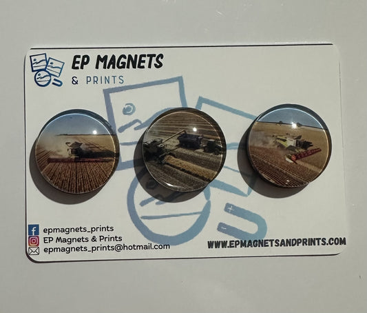 3 x 2.5cm Round Magnets